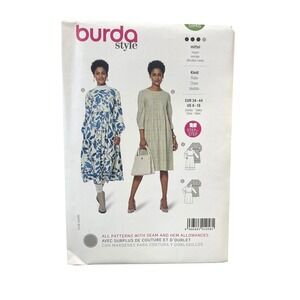 Burda Style 5948 Dress Robe US 8-18 EUR 34-44 Semi-Fitted Midi Knee